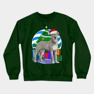 Irish Wolfhound Dog Cute Santa Christmas Gift Crewneck Sweatshirt